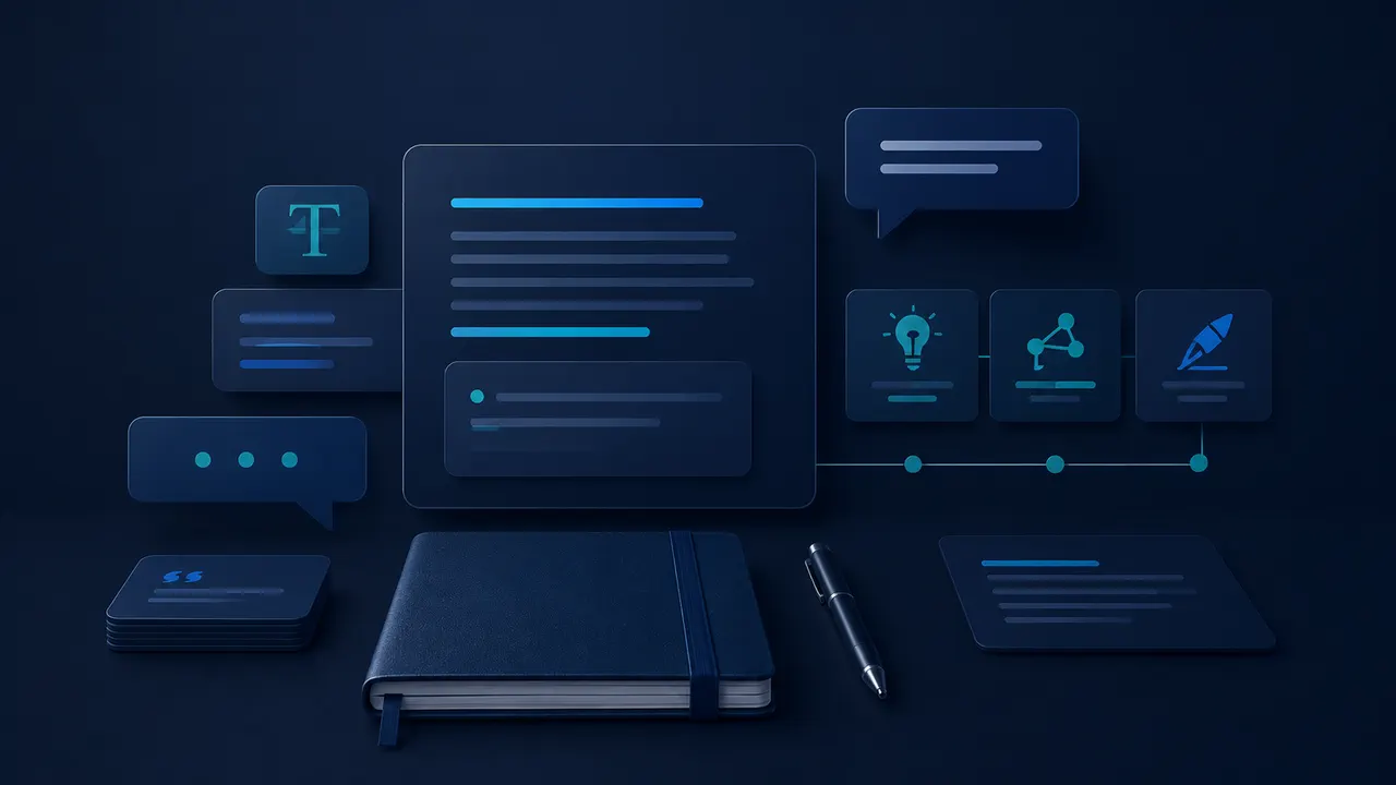 Espacio visual de creación de contenido
